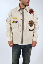 Overshirt boxy velluto patch 353 BERNA