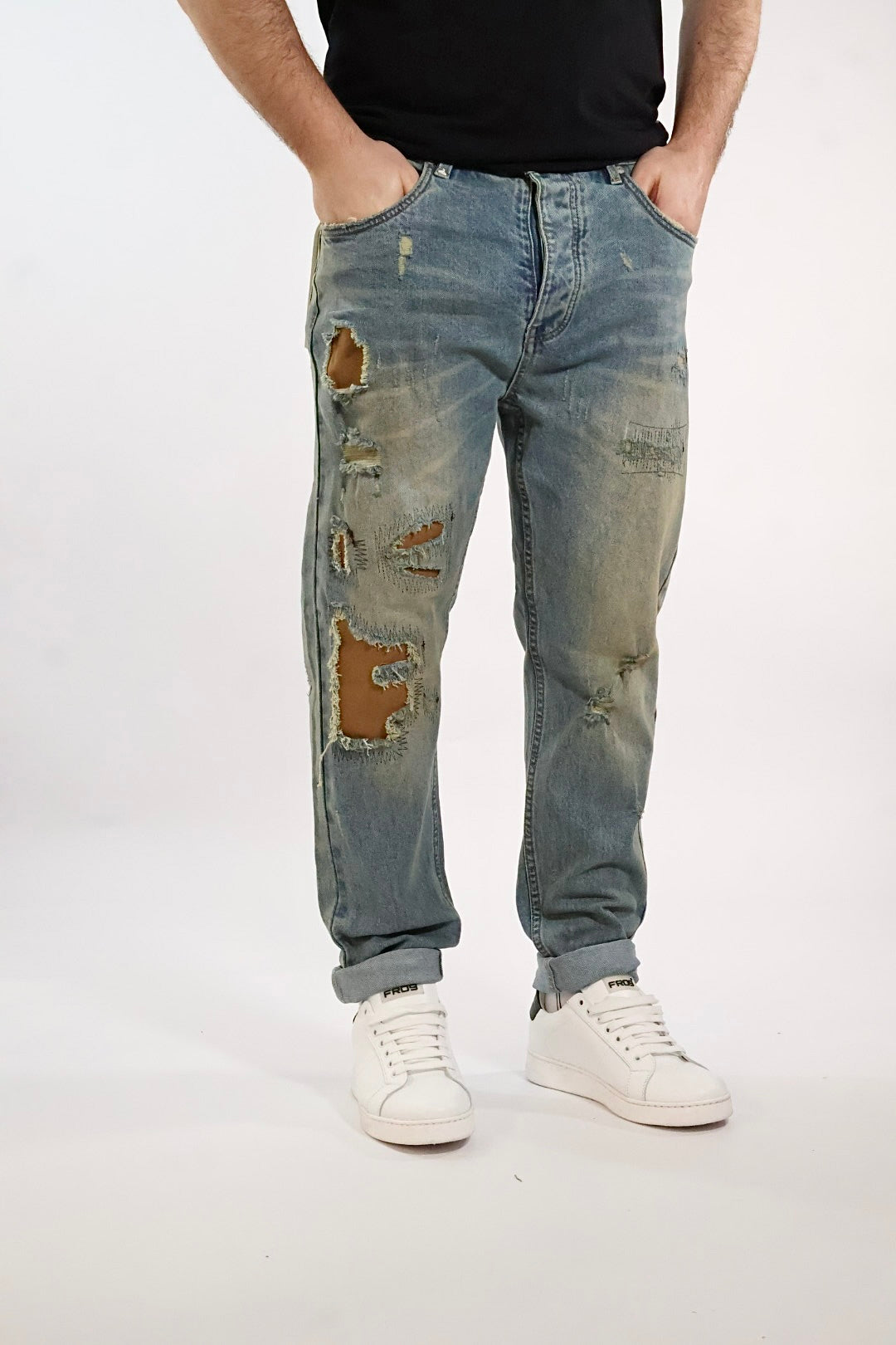 Jeans cropped destroy celtic park 279  BERNA