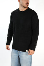 Maglione MACOMER001 nero giro bouclé BL11