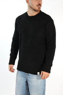 Maglione MACOMER001 nero giro bouclé BL11
