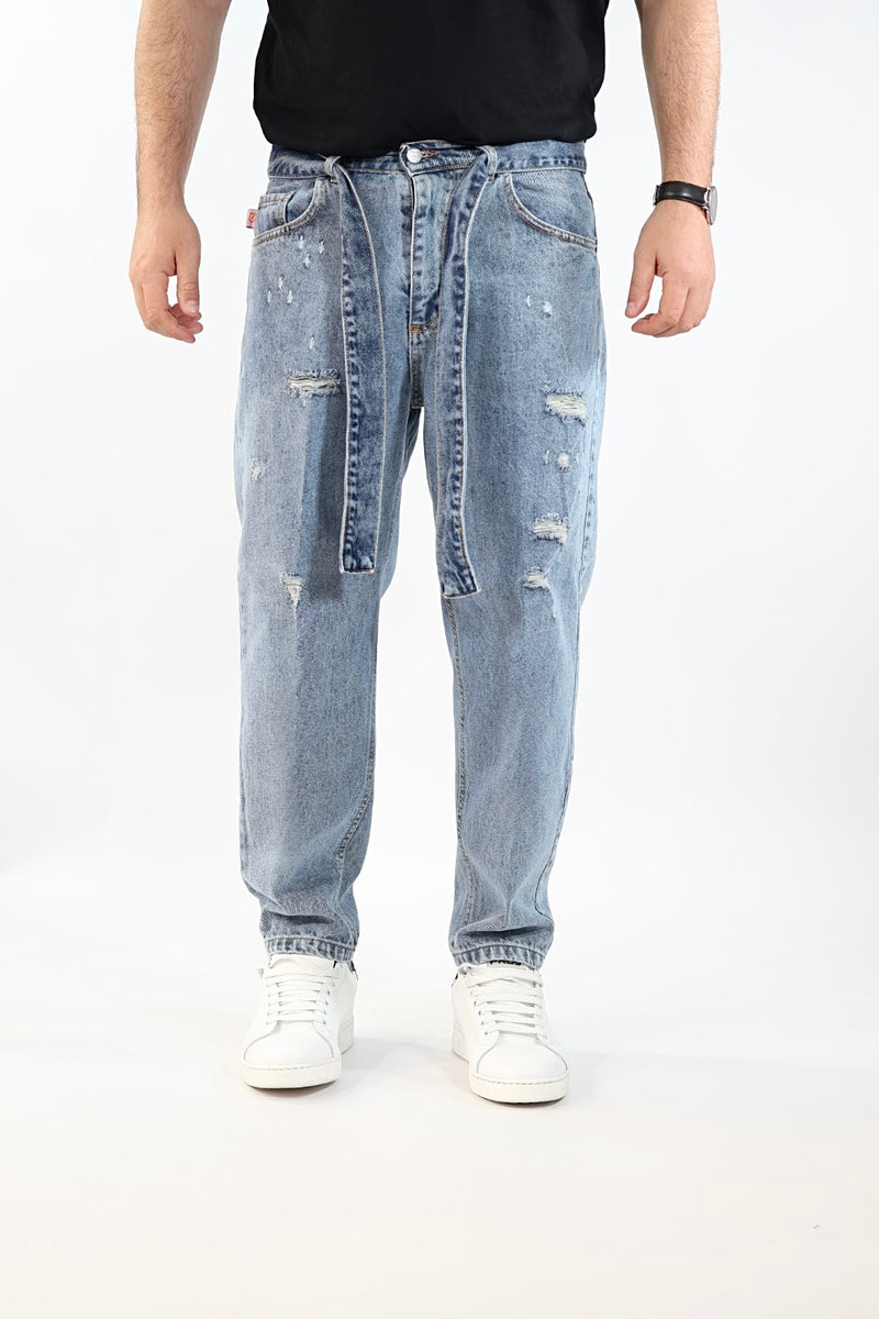 Jeans japan strappi con cintura casanova BLACKSUNDAY