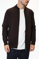 Maglioncino M14 lupetto full  zip moro OVERD