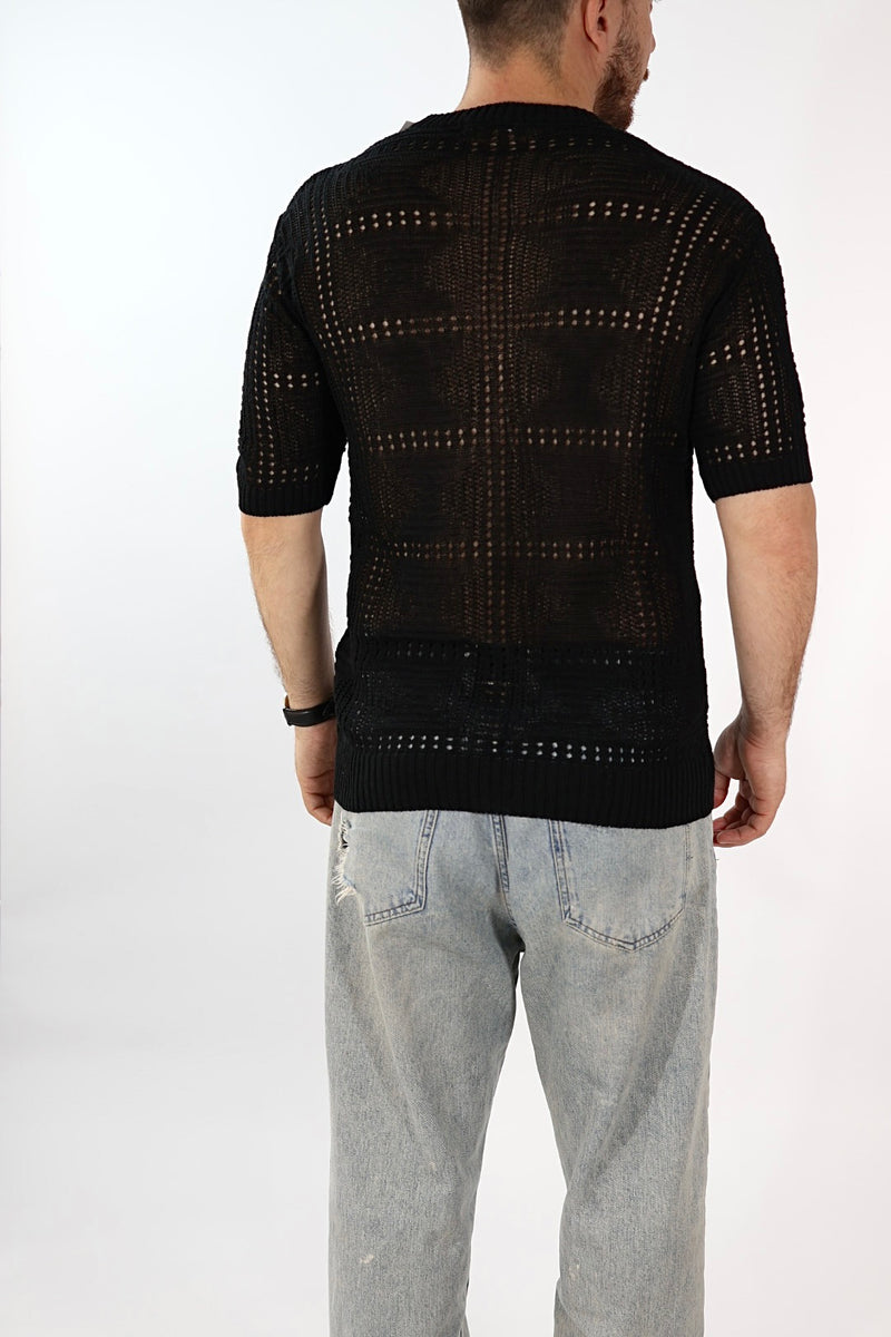 T shirt in maglia traforata 506 J.W