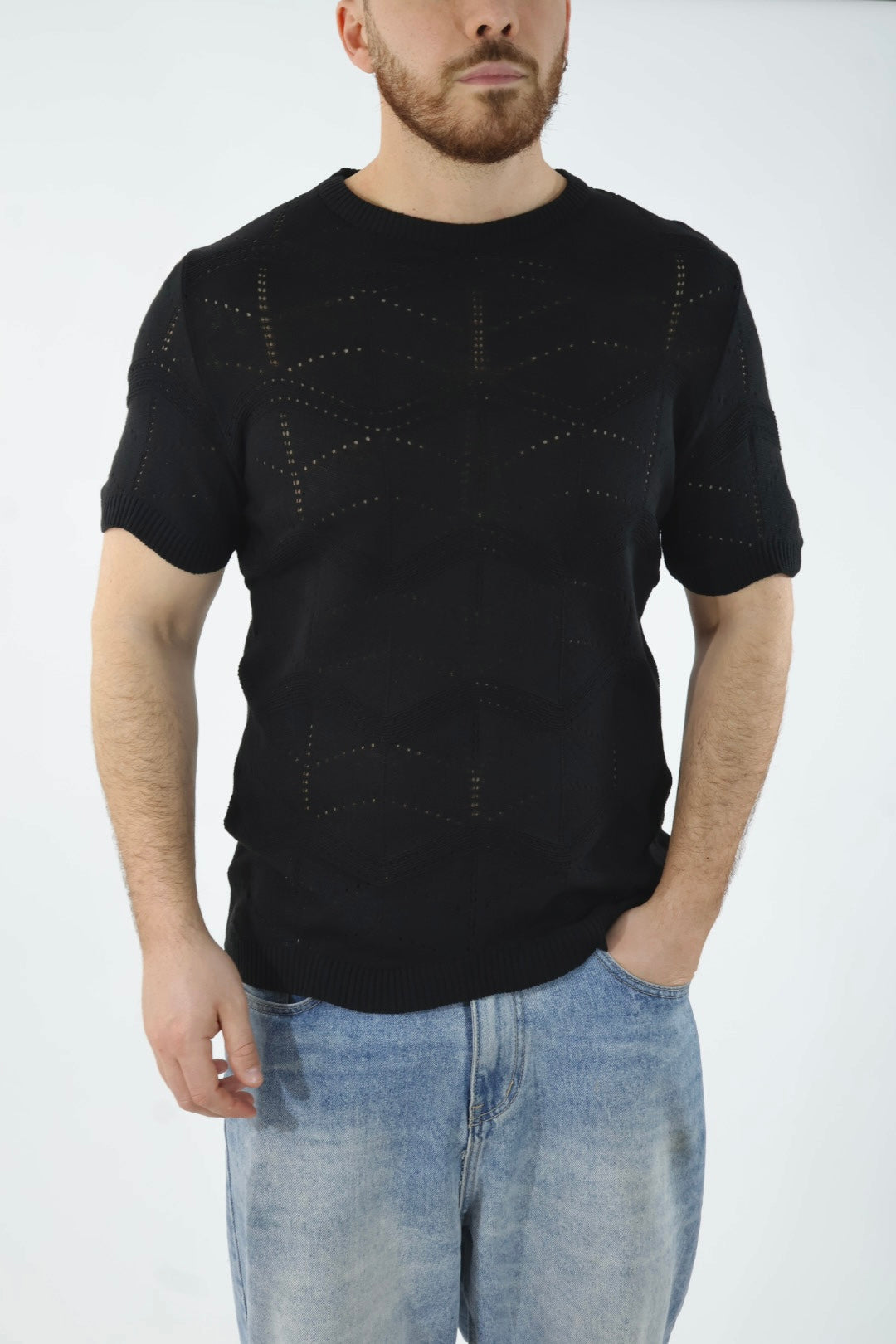 T-shirt in maglia m/m strutturata M43 OVER-D
