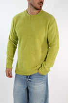 Maglione MACOMER371 verde giro bouclé BL11