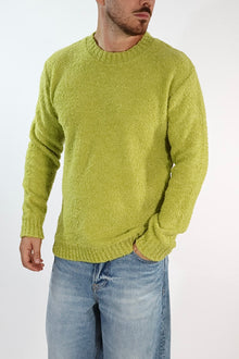 Maglione MACOMER371 verde giro bouclé BL11