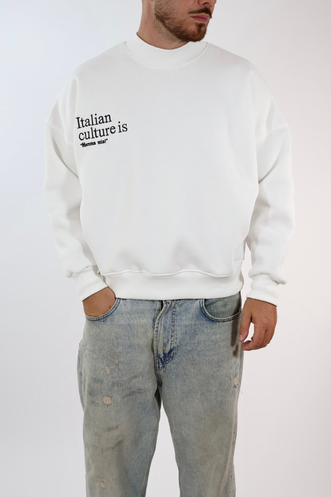 Felpa cropped italian culture 122 BERNA