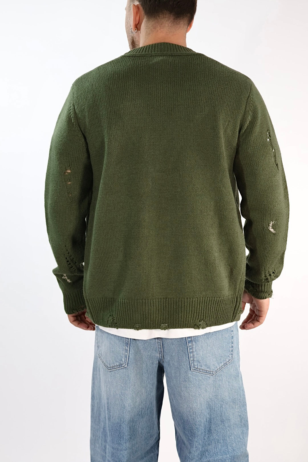Cardigan 616 strappi misto lana GIANNI LUPO