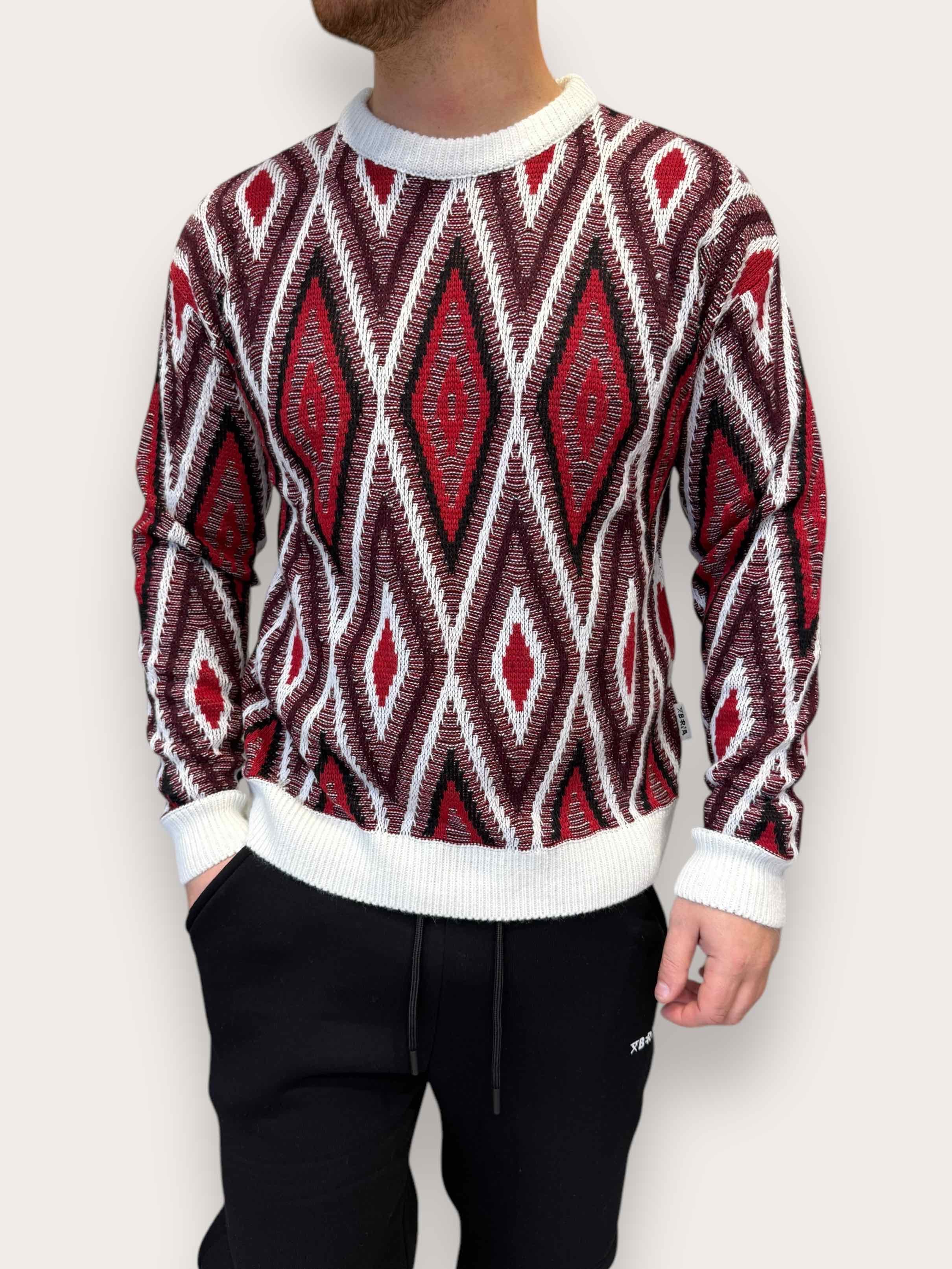 Maglione girocollo jacquard fin.7 BERNA