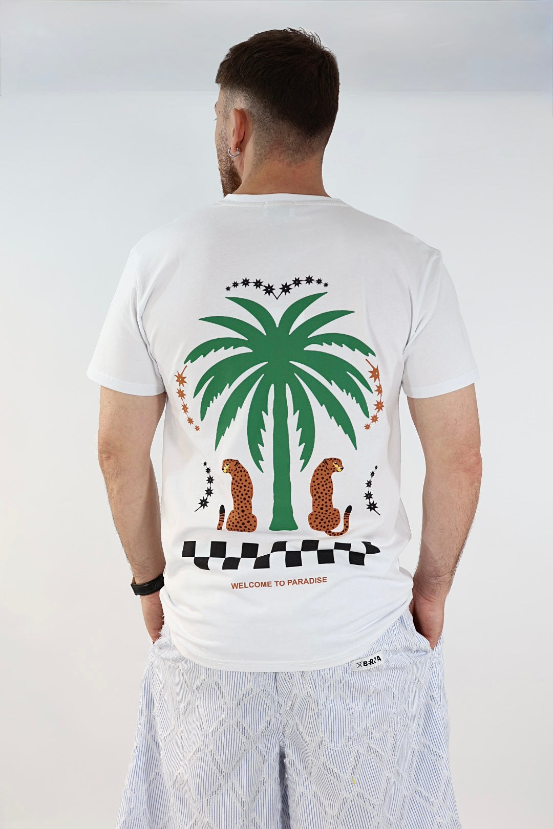 T shirt palma e Leopardi BERNA