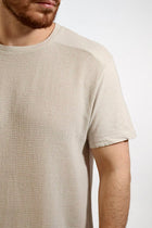 T-shirt girocollo misto lino 080 BL11