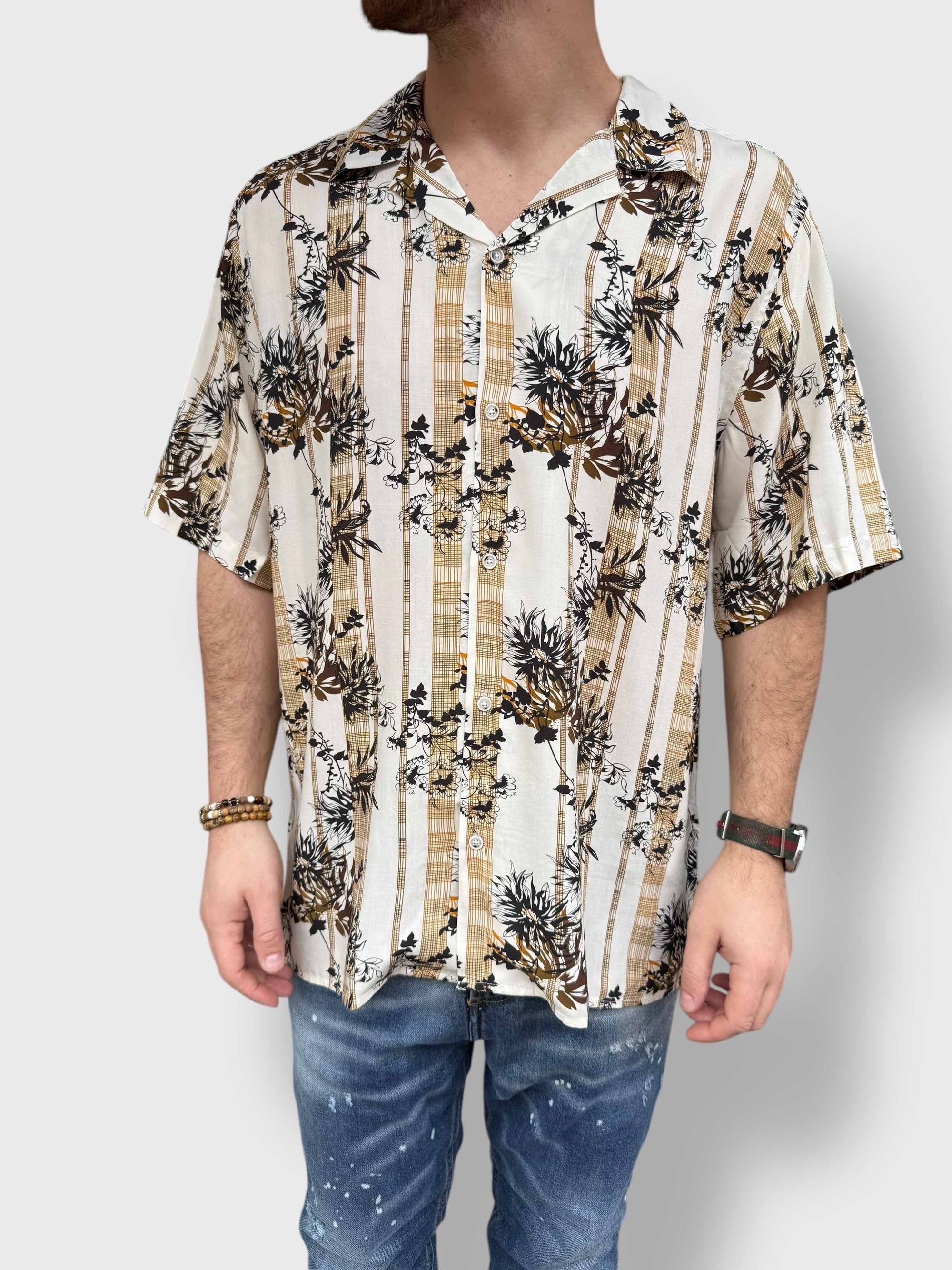 Camicia bowling viscosa m/m fantasia BL11