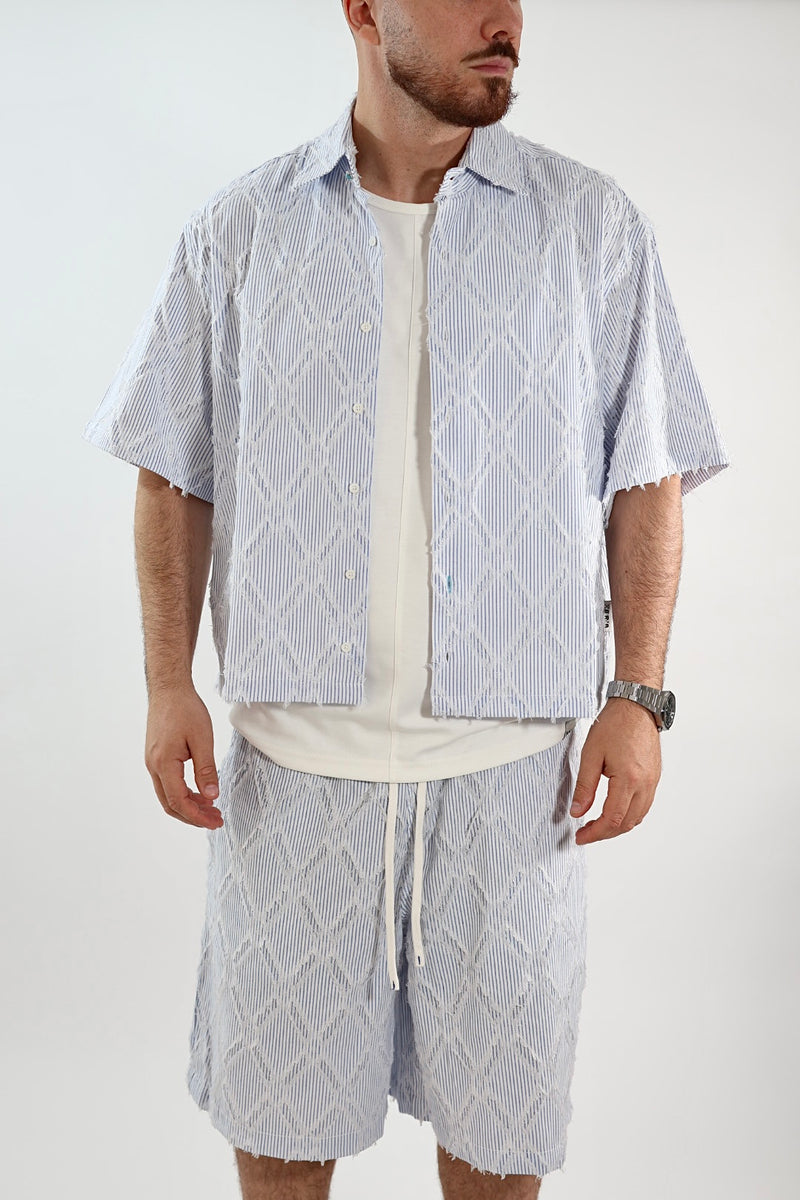 Camicia righe fili m/m 413 BERNA