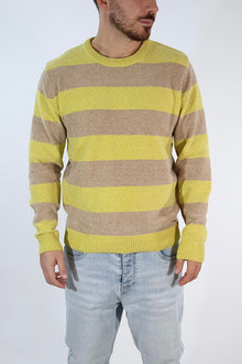 Maglione 635 ciniglia girocollo righe  GIANNI LUPO