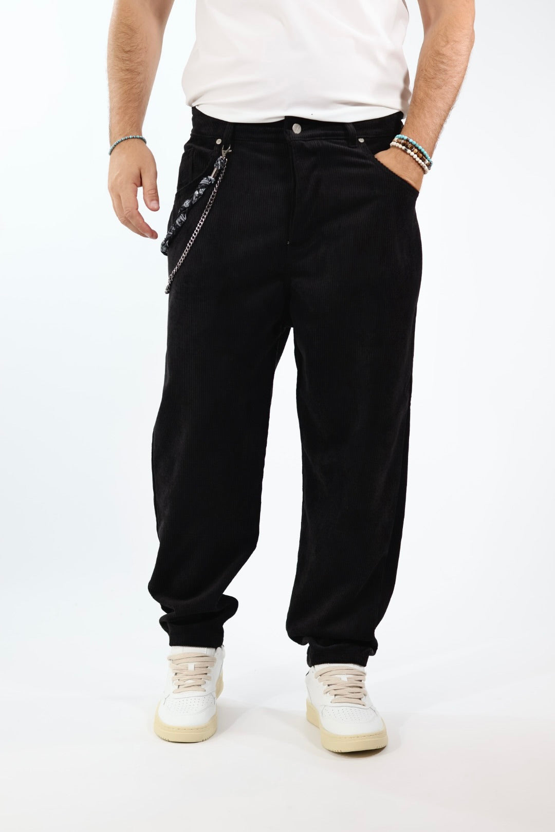 Pantalone velluto tapered fit P83 OVERD