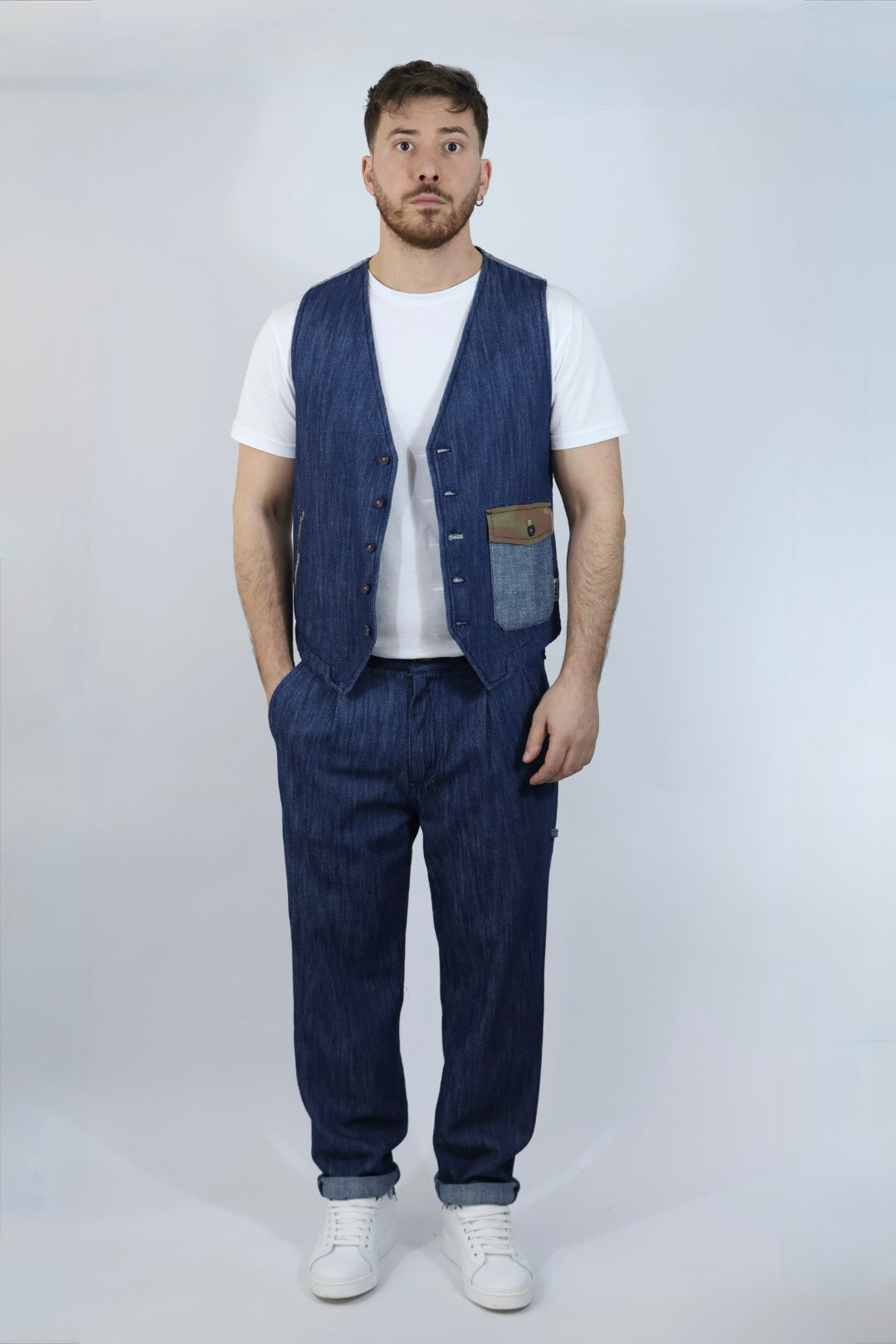 Pantalone cropped camp nou 375 BERNA