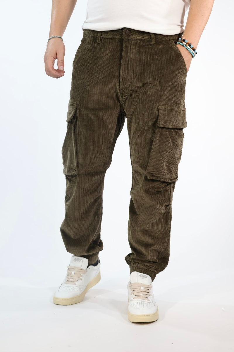 Pantalone 2557YH cargo velluto l  GIANNI LUPO