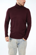 Maglioncino M02 dolcevita viscosa bordeaux OVERD