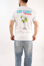 T-shirt ricamo gin tonic therapy A1905 SUPERCULTURE