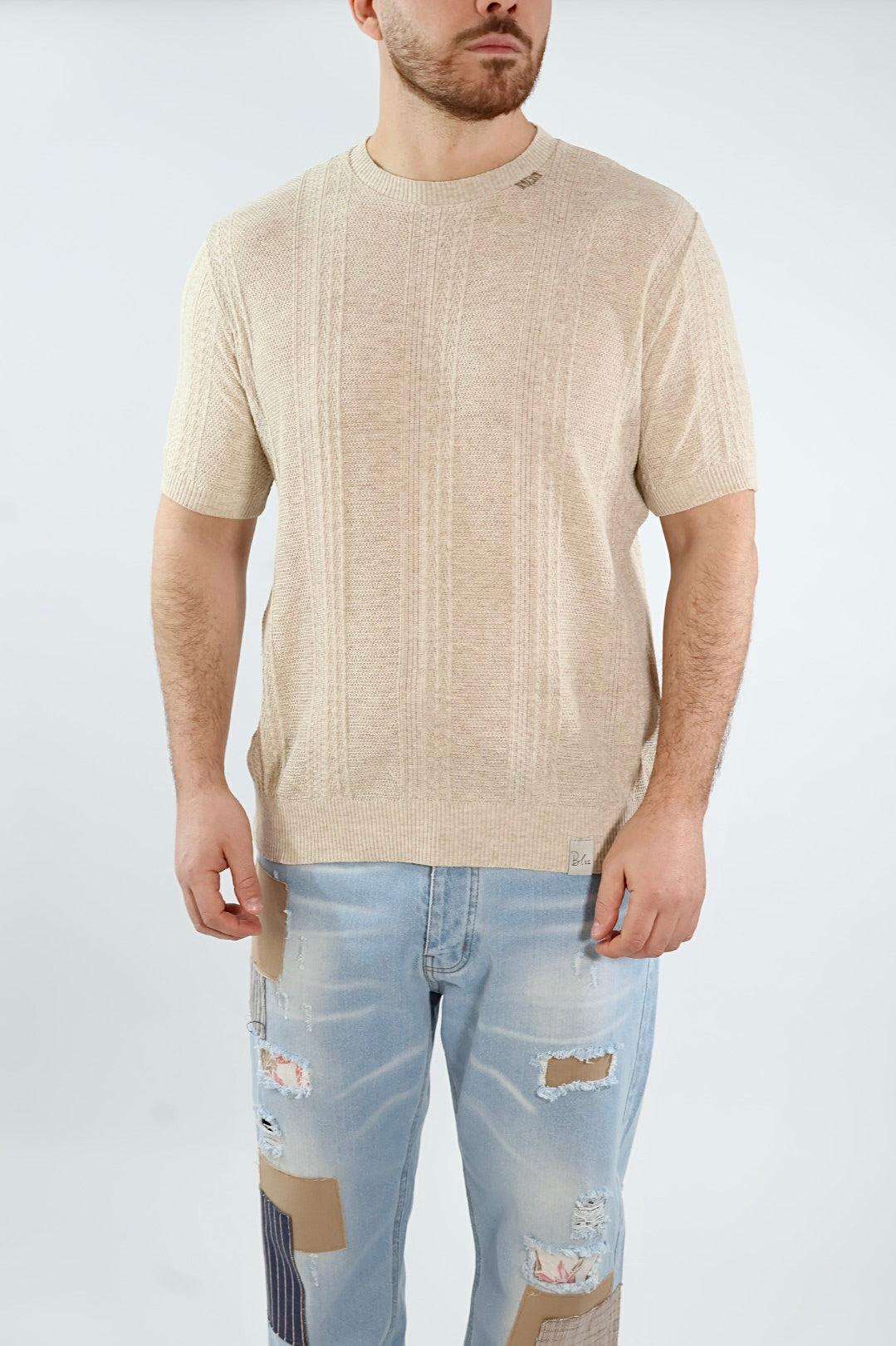 T shirt maglia lavorata 400 BL11