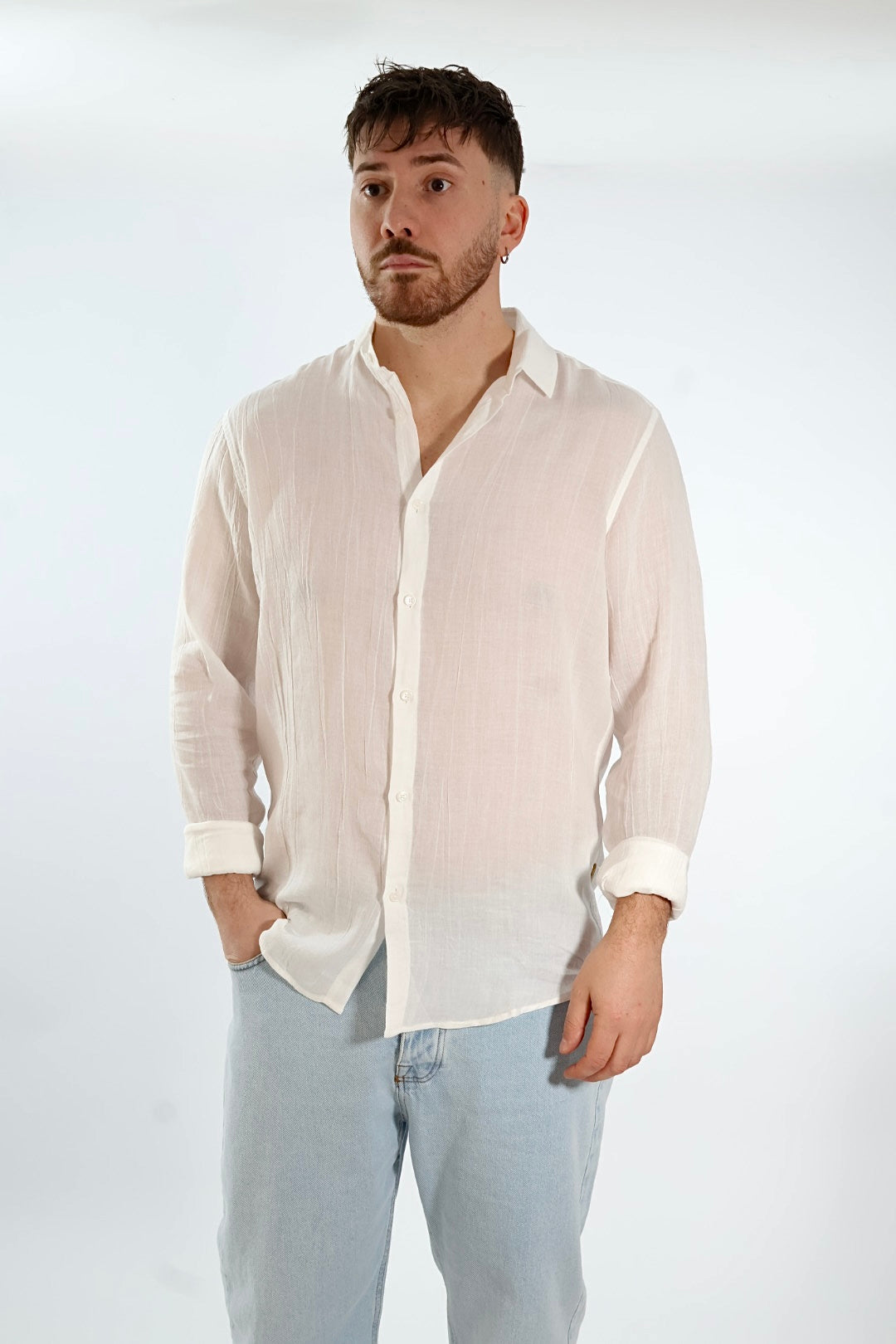 Camicia misto tencel 831S GIANNI LUPO