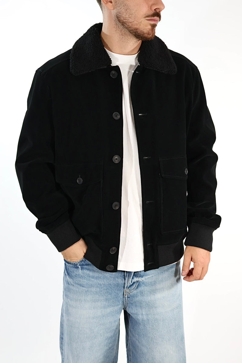 Giacca 857 nero imbottita aviatore GIANNI LUPO
