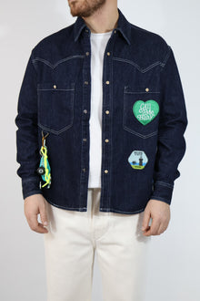 Giacca denim patch boxy 228 BERNA
