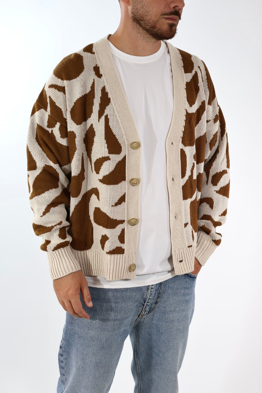 Cardigan fancy jacq. boxy fit M53 OVERD