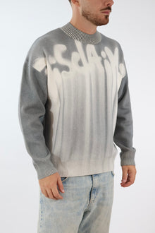 Maglione sfumato nero 757 DISCLAIMER