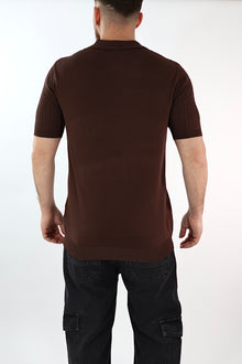 Polo in maglia viscosa con zip J.W