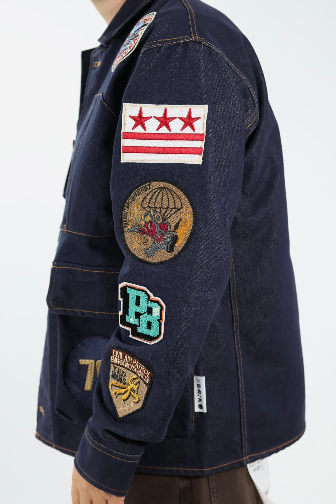 Giacca denim patch 385 BERNA
