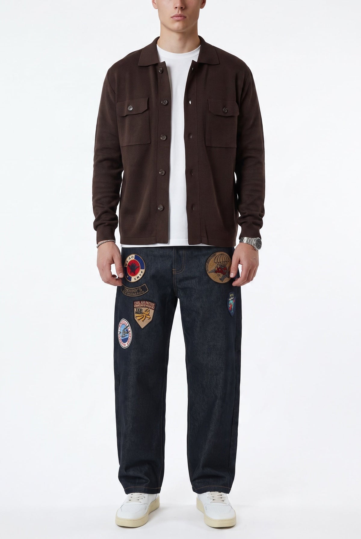 Cardigan 044 polo punto milano moro BERNA