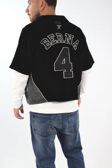 T-shirt manica corta baseball cropped velluto 362 BERNA