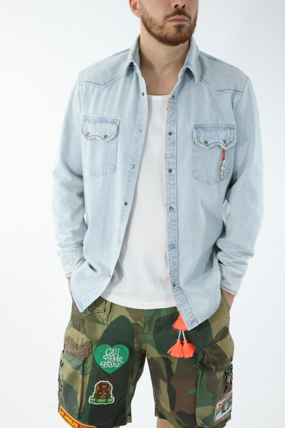 Camicia denim destroy 259 BERNA