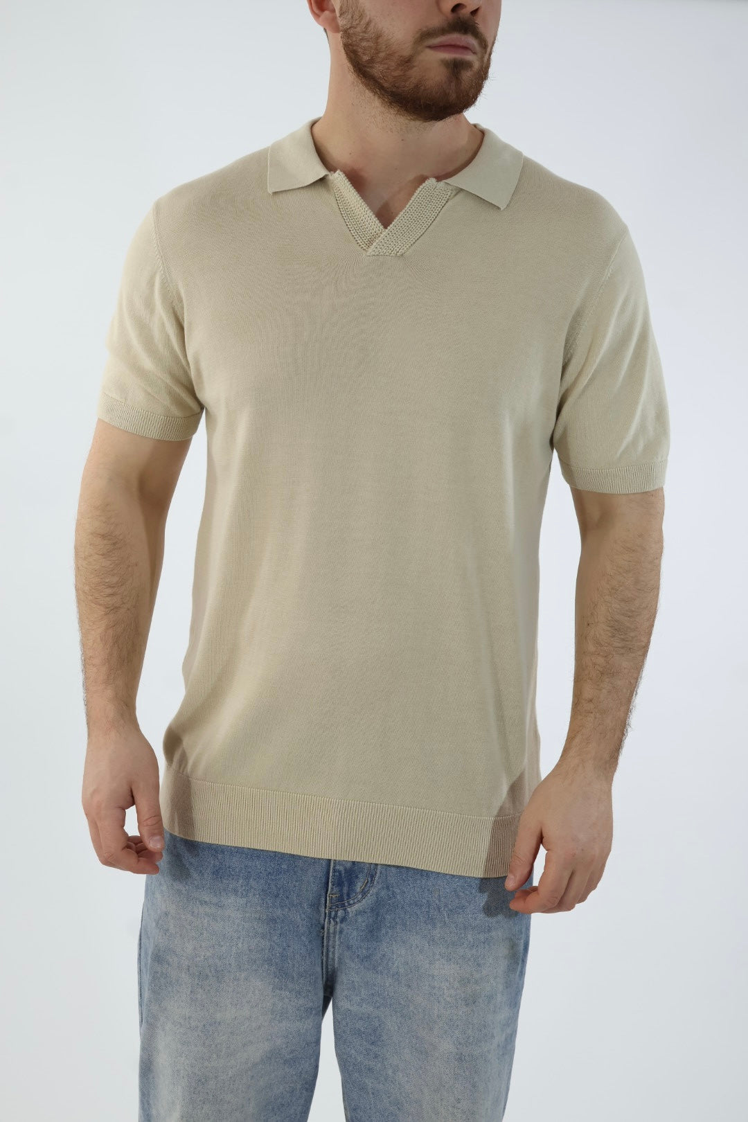 Polo in maglia m/m collo derby M36 OVER-D