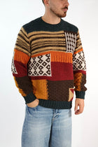 Maglione MA302130 lana punti jaquard BL11