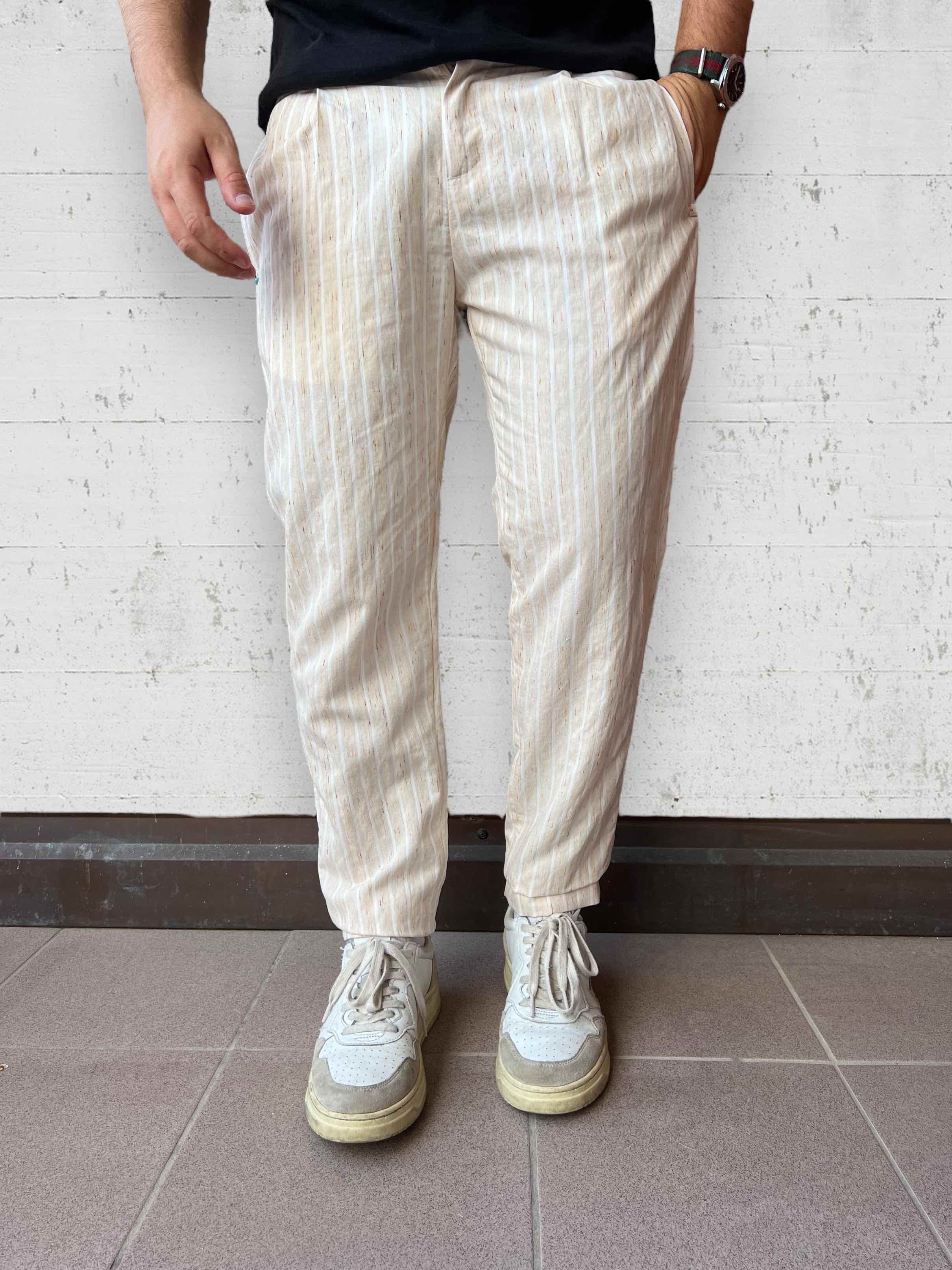 Pantalone righe lavorato BERNA