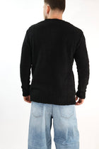 Maglione MACOMER001 nero giro bouclé BL11