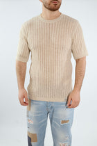 T shirt in maglia traforata gaggio 286 BL11