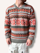 Maglione scollo a v fantasia OVERD
