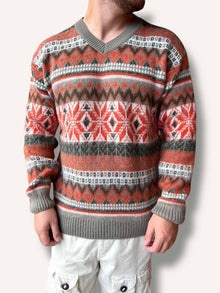 Maglione scollo a v fantasia OVERD