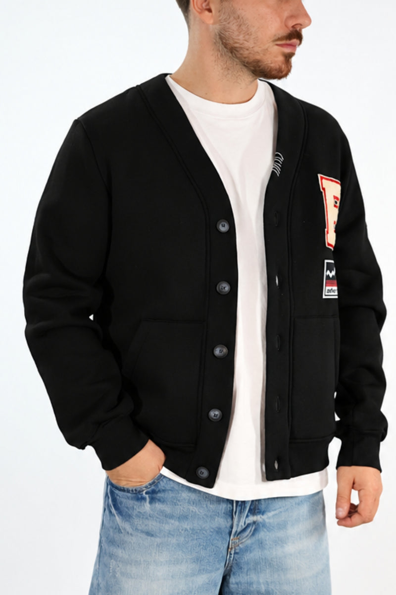 Cardigan in Felpa patch  BL11