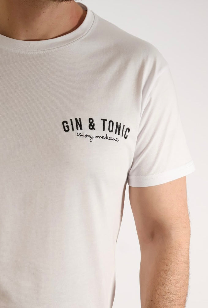T-shirt ricamo gin & tonic 075 BERNA