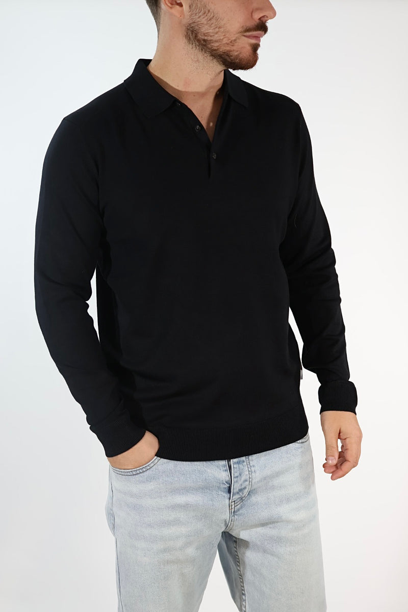 Polo 043 viscosa Nero BERNA