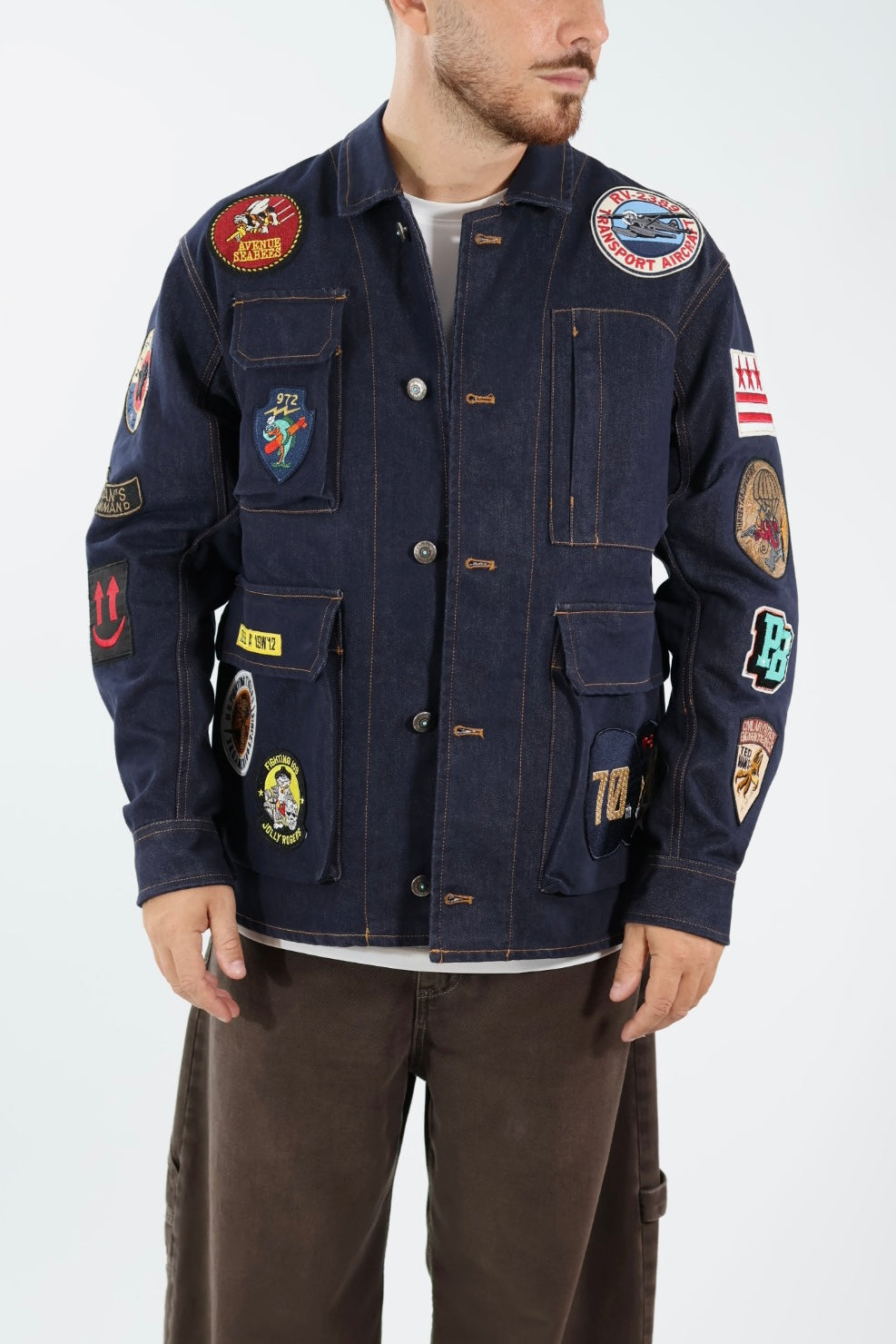 Giacca denim patch 385 BERNA