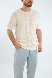 T-shirt in maglia traforata 325 GIANNI LUPO