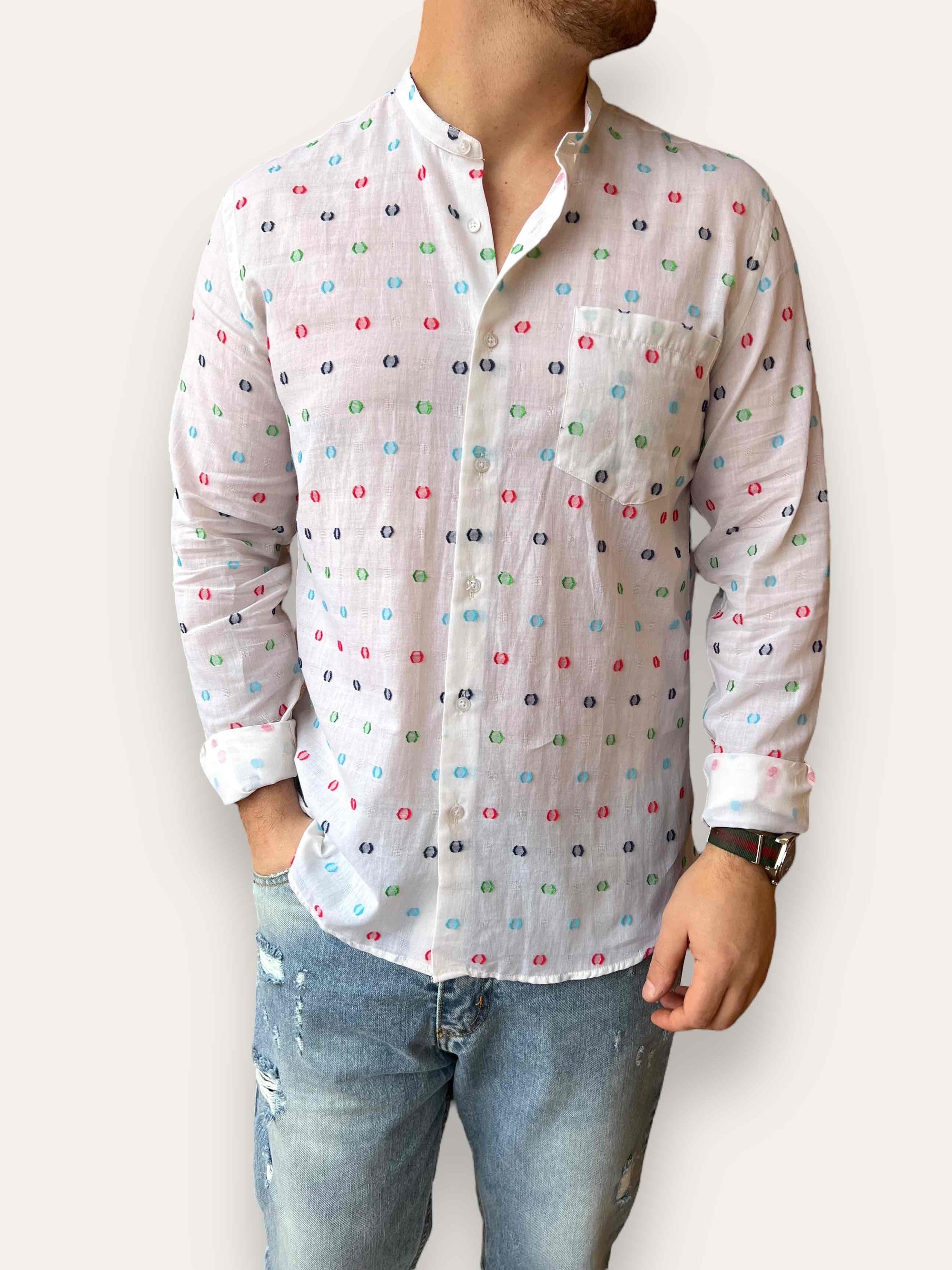 Camicia cotone fantasia OVERD