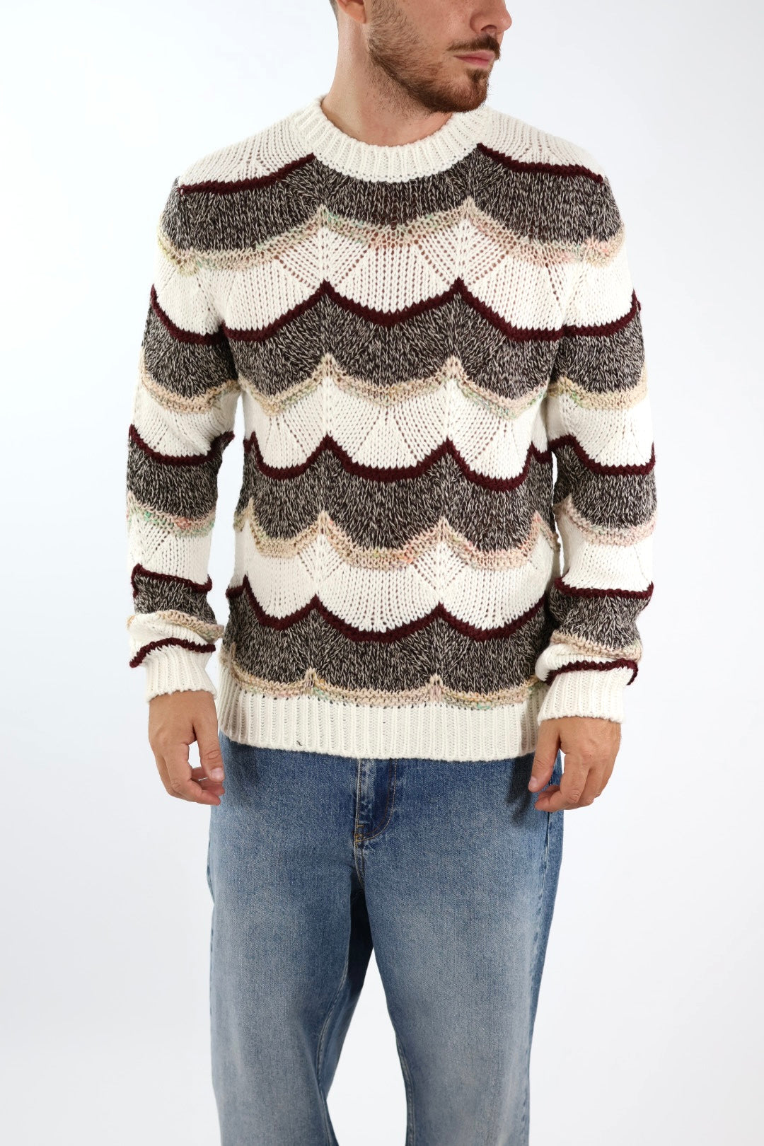 Maglione lanajacquard onde 267 BERNA