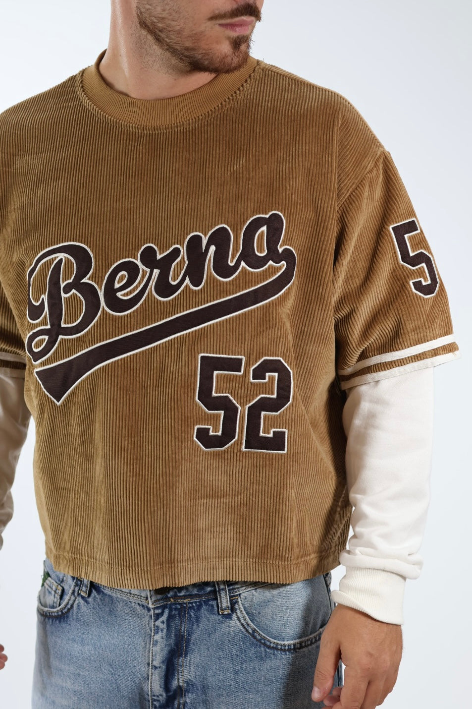 T-shirt baseball cropped velluto 364 BERNA