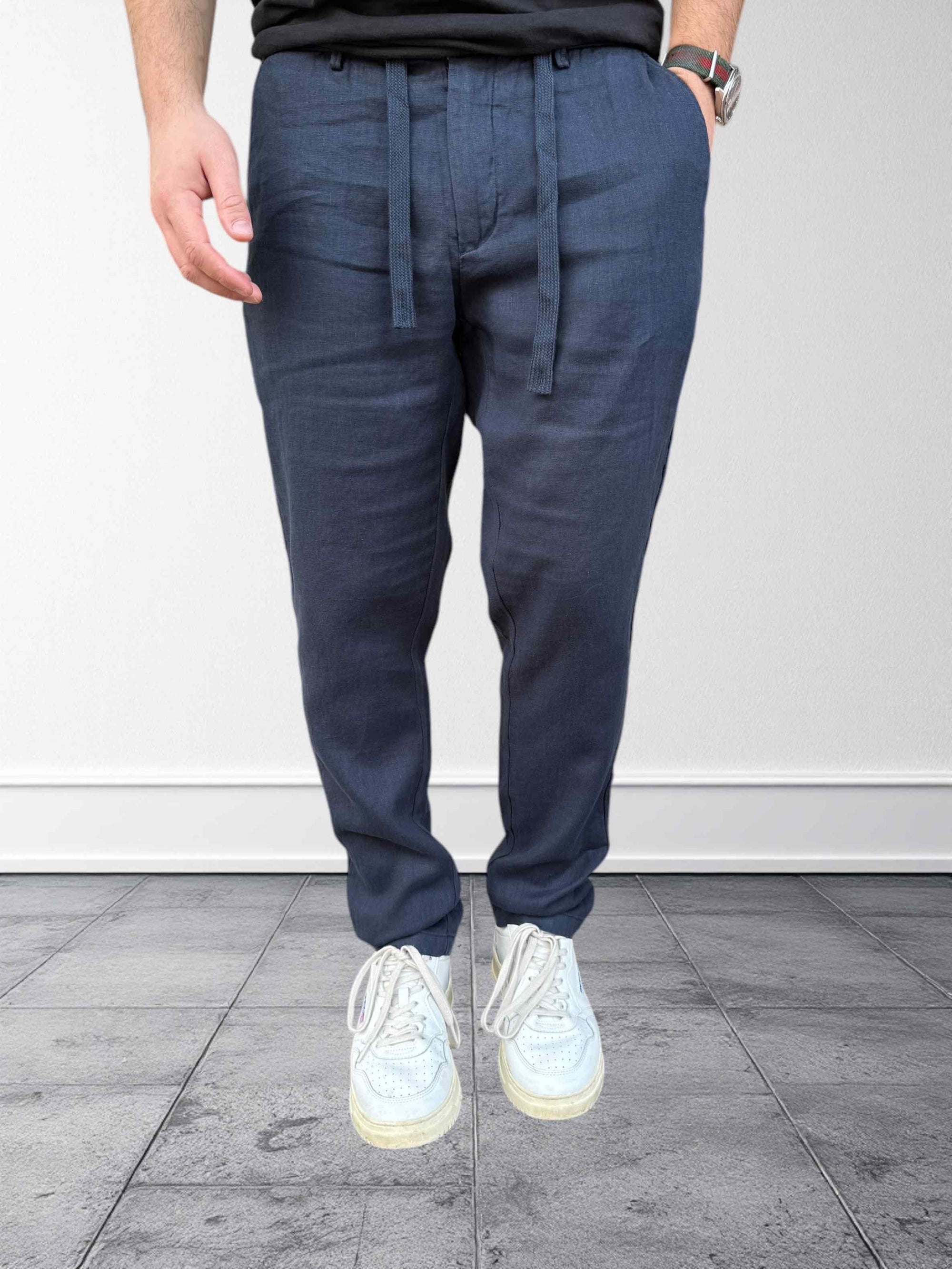Pantalone coulisse lino GIANNI LUPO